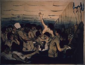 Daumier, Die Seine... / aus: Baigneurs