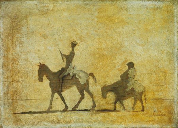 Don Quichote und Sancho Pansa.