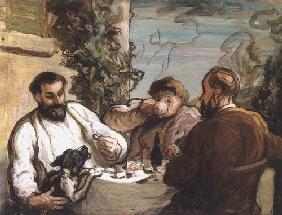 Le Déjeuner à la campagne on Fin dún déjeuner 1867-1868
