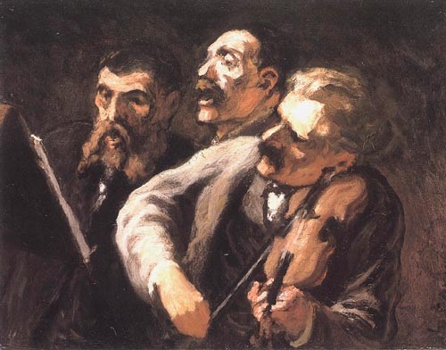 Trio d´amateurs von Honoré Daumier