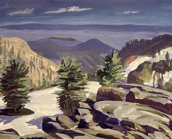 Mountain Vista, at Lassen Volcanic National Park, 2000 (acrylic on canvas)  von Howard  Ganz