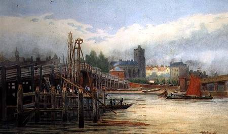 Old Putney Bridge von Hubert James Medlycott
