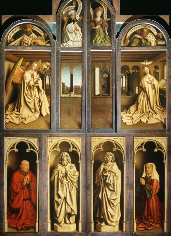 Exterior of Left and Right panels of The Ghent Altarpiece von Hubert & Jan van Eyck
