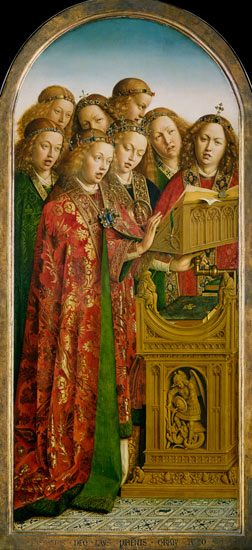 Singing Angels, from the left wing of the Ghent Altarpiece von Hubert & Jan van Eyck