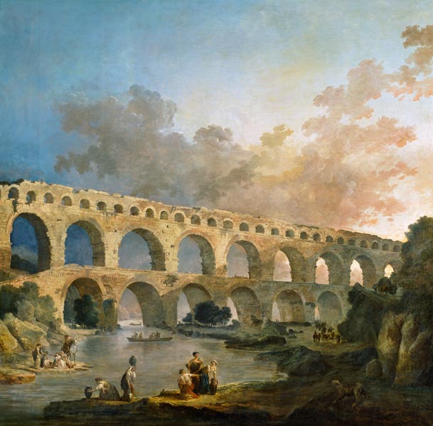 Der Pont-du-Gard. von Hubert Robert