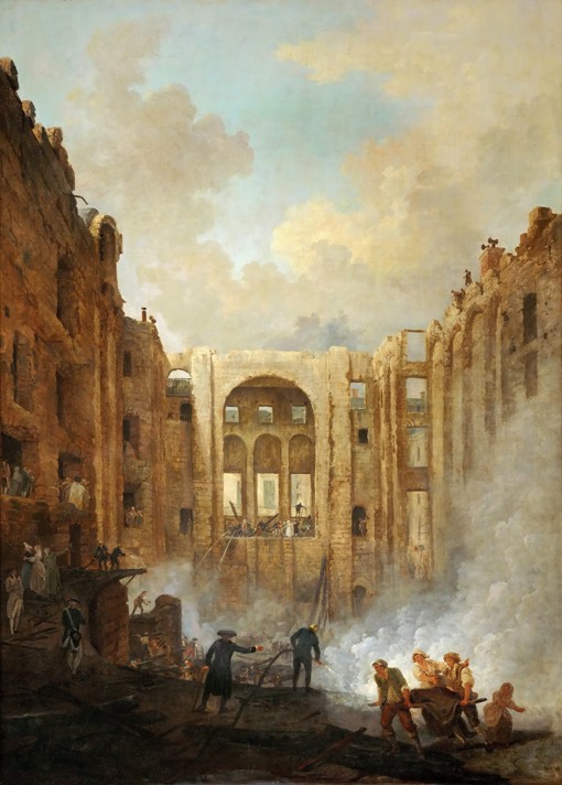 Feuer in der Oper des Palais Royal 1781 von Hubert Robert