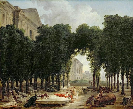 The Louvre and the gardens of the Infanta von Hubert Robert