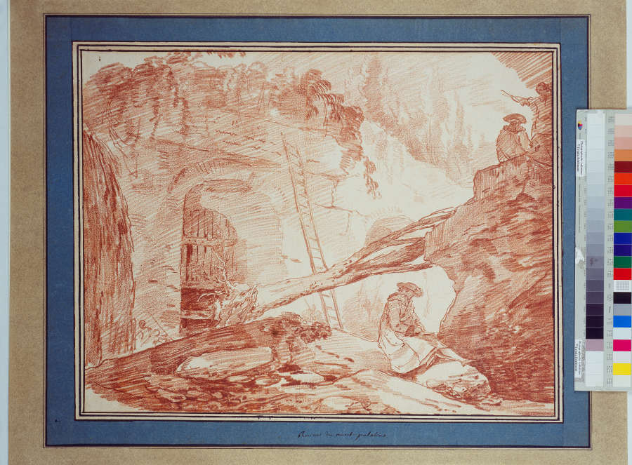 Zeichner in den Ruinen des Palatins von Hubert Robert