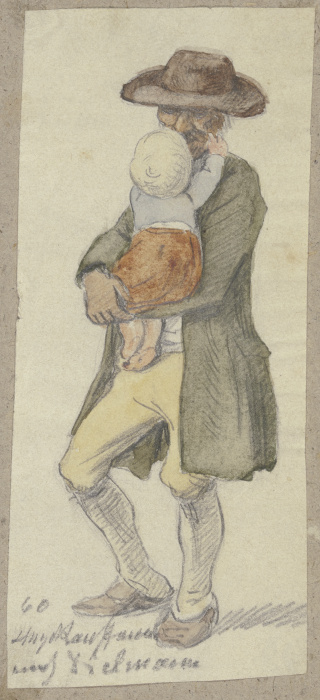 Bauer mit Kind auf dem Arm von Hugo Kauffmann