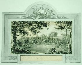 'After' view of the grounds, from the Red Book for Antony House c.1812