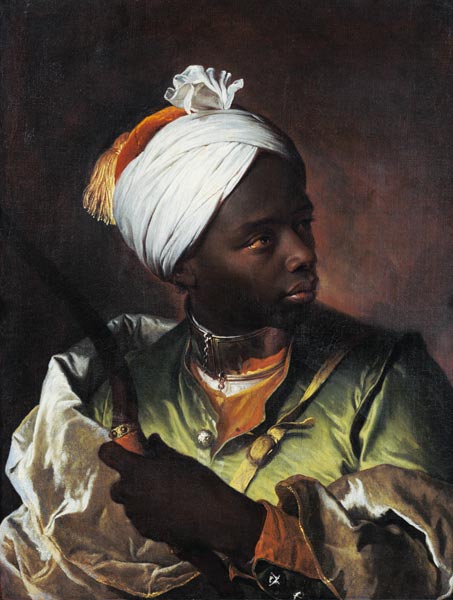 Young black boy with a Bow von Hyacinthe Rigaud