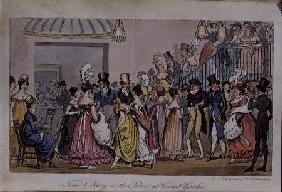 Tom and Jerry in the Saloon at Covent Garden, from 'Life in London' by Pierce Egan 1821 oured