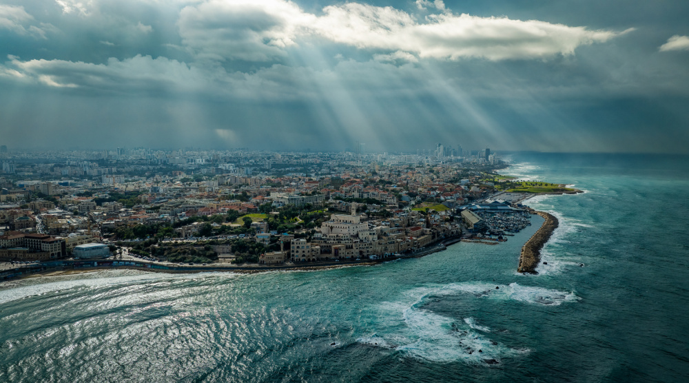 Luftaufnahme des Hafens von Jaffa von Ido Meirovich