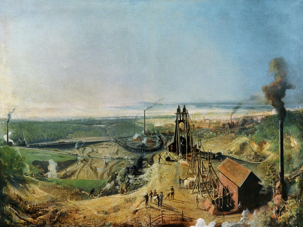 Coalmines and Clay Quarries at Montchanin von Ignace Francois Bonhomme