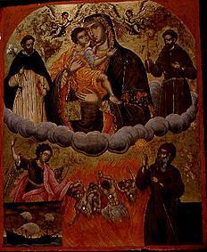 Die Gottesmutter Geykophilousa mit Heiligen