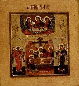 Grablegung und Beweinung Christi. von Ikone (russisch)
