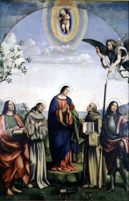 Annunciation and Saints von Il Francia