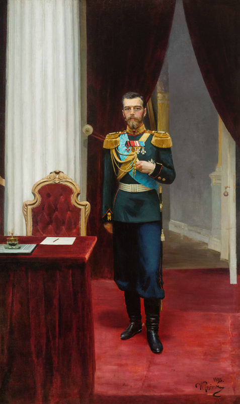 Porträt des Kaisers Nikolaus II. (1868-1918) von Ilja Jefimowitsch Repin