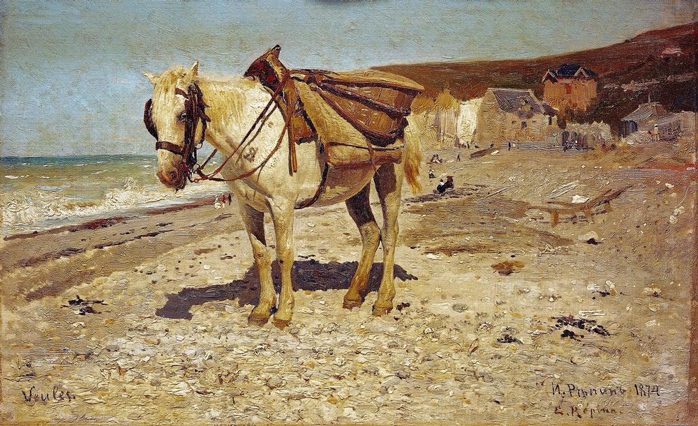 Pferd zum Steinefahren in Veules von Ilja Jefimowitsch Repin