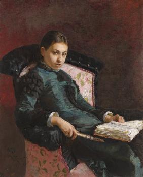 Porträt der Frau des Künstlers, Wera Repina 1878