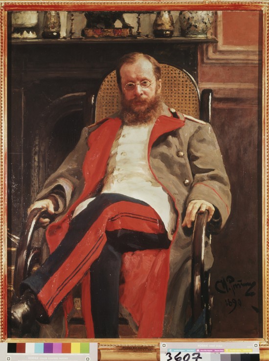 Porträt des Komponisten César Cui (1835-1918) von Ilja Jefimowitsch Repin