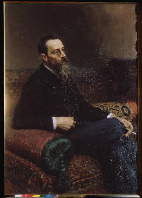 Porträt des Komponisten Nikolai Rimski-Korsakow (1844-1908) 1893