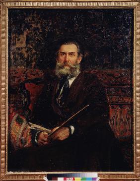 Porträt des Malers Alexei Bogoljubow (1824-1896) 1876