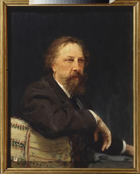 Porträt des Schriftstellers Grafen Alexei Konstantinowitsch Tolstoi (1817-1875) 1896