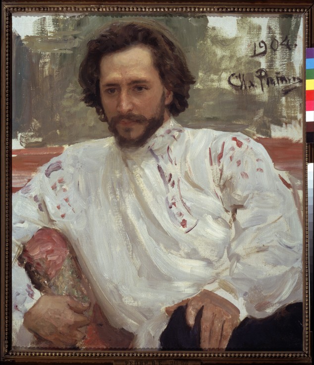Porträt des Schriftstellers Leonid Andrejew (1871-1919) von Ilja Jefimowitsch Repin