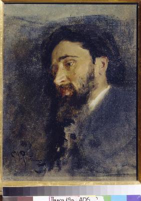 Porträt des Schriftstellers Wsewolod M. Garschin (1855-1888) 1883