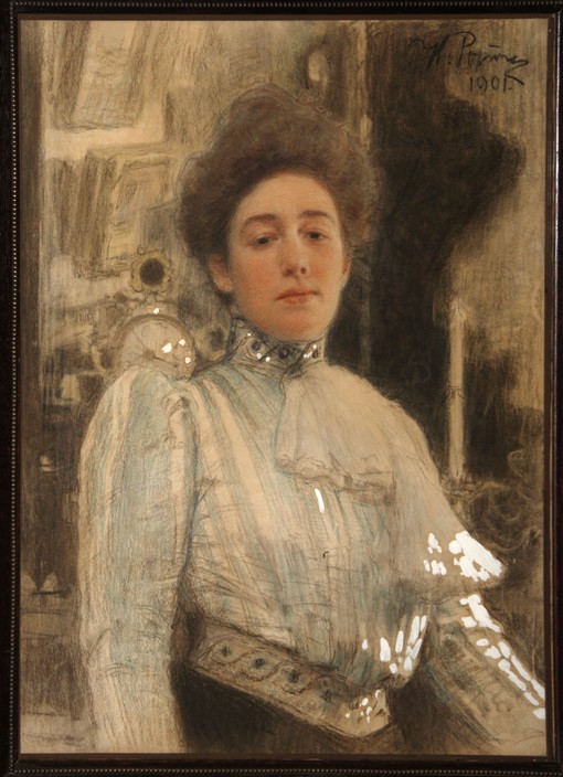 Porträt von Alexandra Pawlowna Botkina (1867-1959) von Ilja Jefimowitsch Repin