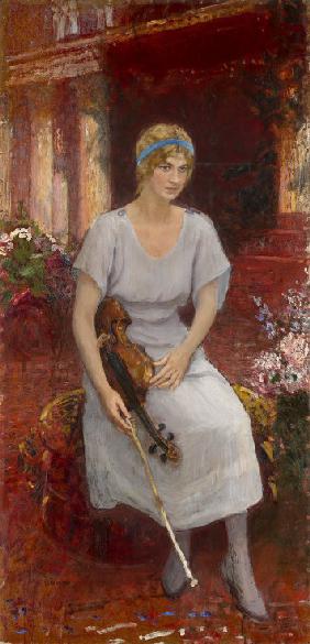 Porträt von Violinvirtuosin Cecilia Hansen (1897-1989) 1922