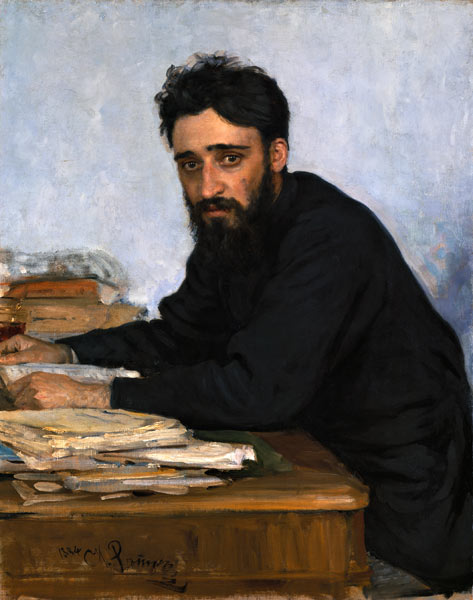 Porträt des Schriftstellers Wsewolod M. Garschin (1855-1888) von Ilja Jefimowitsch Repin