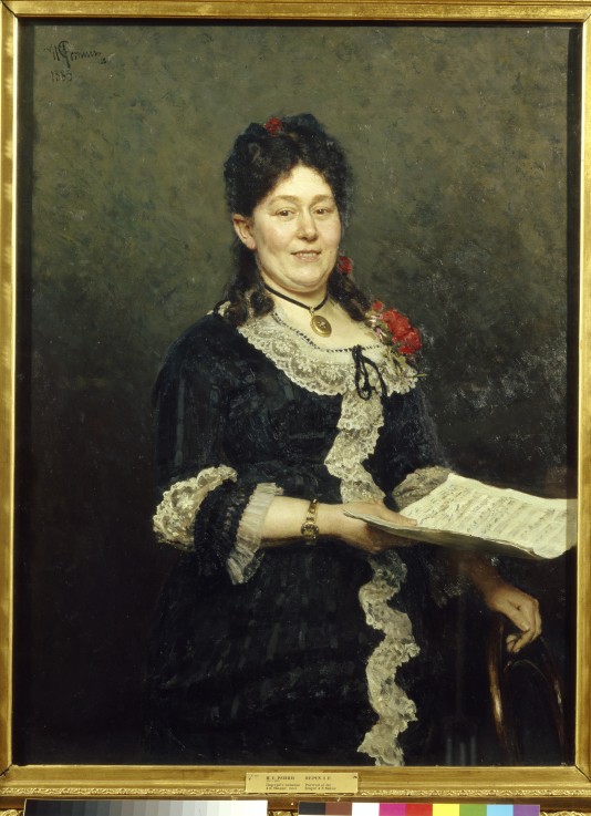 Portrait von Opernsängerin Alexandra Molas (1845-1929) von Ilja Jefimowitsch Repin