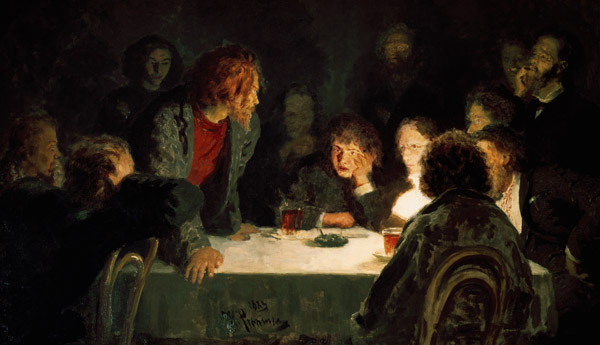 Secret Meeting / Repin / 1883 von Ilja Jefimowitsch Repin