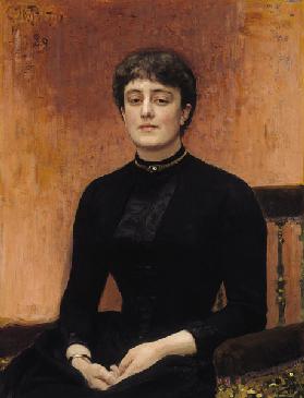 Porträt von Jelisaweta Swanzeva (1864-1921) 1889