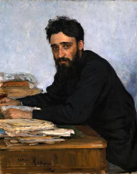 Porträt des Schriftstellers Wsewolod M. Garschin (1855-1888)