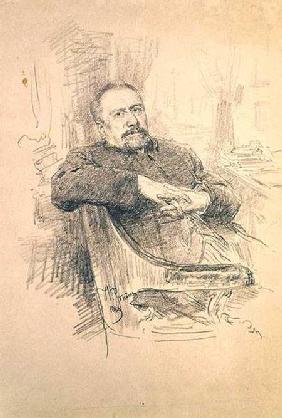 Portrait of Nikolaj Leskov (1831-95) 1889 cil o