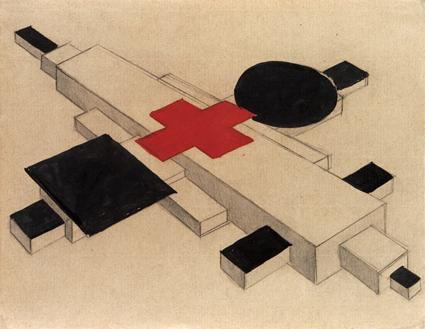 Design for a Suprematist architectural model, 1925-26 (India ink, w/c & pencil on von Ilya Grigorevich Chashnik