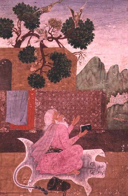 An ascetic on a tigerskin von Indian School