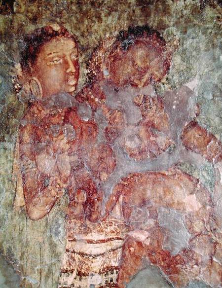 A Princely Couple from the interior of Cave 1 von Indian School