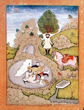 Rustam killing the White Demon, from the 'Shahnama' (Book of Kings), by Abu'l-Qasim Manur Firdawsi ( 17th centu