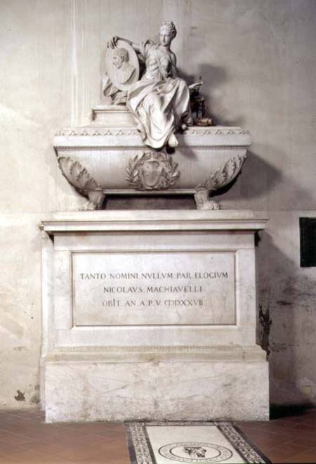 The tomb of Niccolo Machiavelli (1469-1527) von Innocenzo  Spinazzi