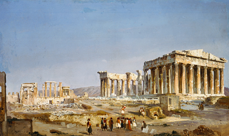 The Parthenon von Ippolito Caffi