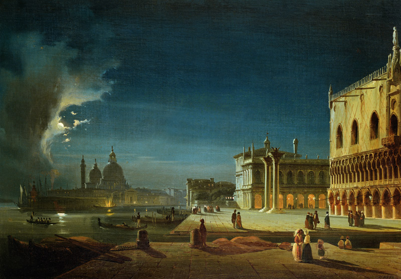 Venice by Moonlight von Ippolito Caffi