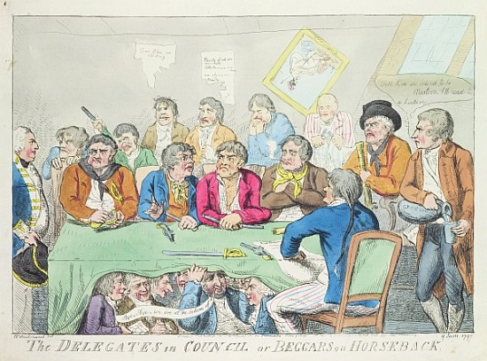 The delegates in council or beggars on horseback von Isaac Cruikshank