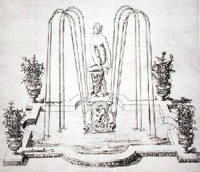 Fountain design from 'The Gardens of Wilton' c.1645