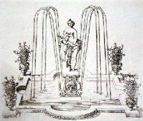 Fountain design from 'The Gardens of Wilton' c.1645