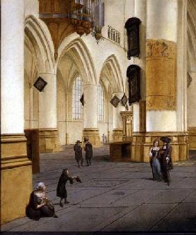 View of the south aisle of the church of St. Bavo, Haarlem