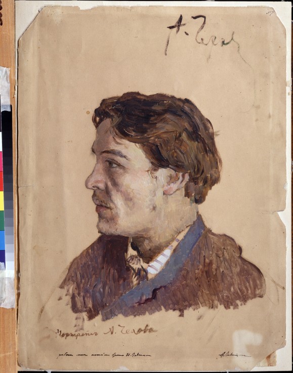 Porträt des Schriftstellers Anton Tschechow (1860-1904) von Isaak Iljitsch Lewitan